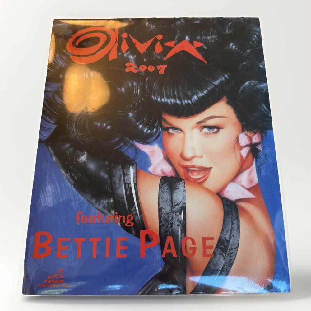 OLIVIA CALENDAR 2007 Sealed New Queen of Pin-up Sexy‎ Bettie Betty Page Artwork